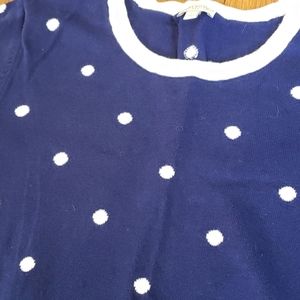 Talbots Navy Polka Dot Sweater